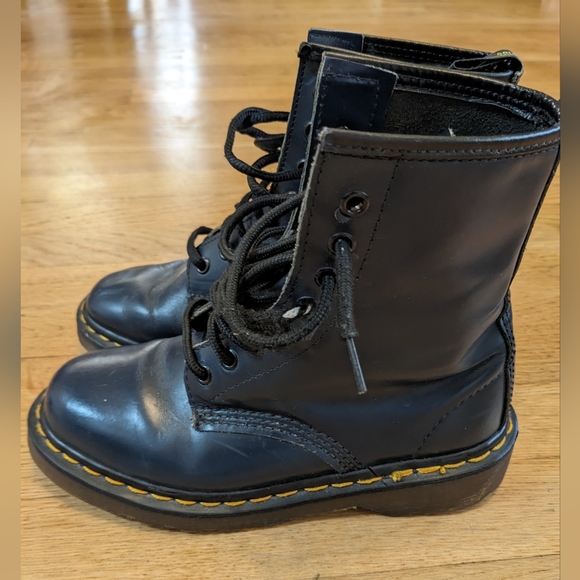 Dr. Martens 1460 Navy leather combat boots - Picture 2 of 4